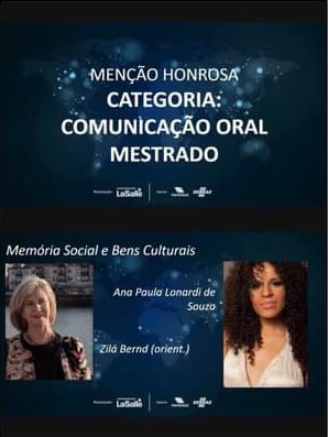 Menção Honrosa - Categoria: Comunicação Oral Mestrado