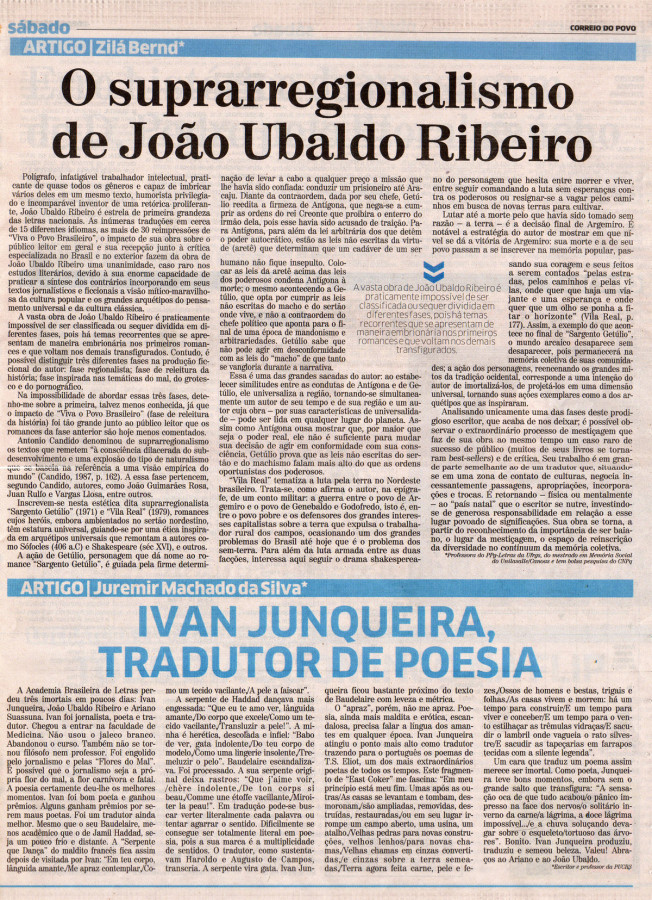 O suprarregionalismo de João Ubaldo Ribeiro