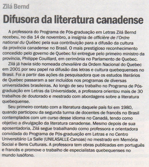 Difusora da literatura canadense
